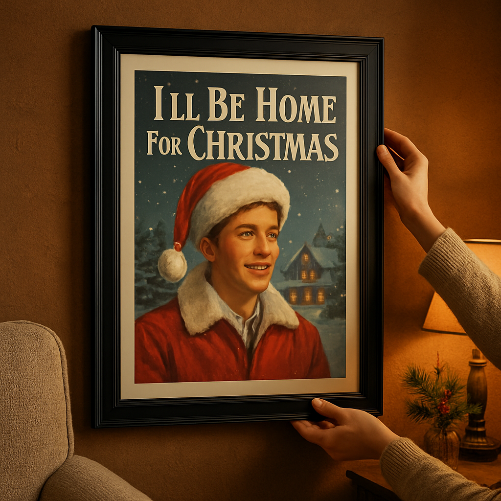 How to Frame I'll Be Home for Christmas Poster