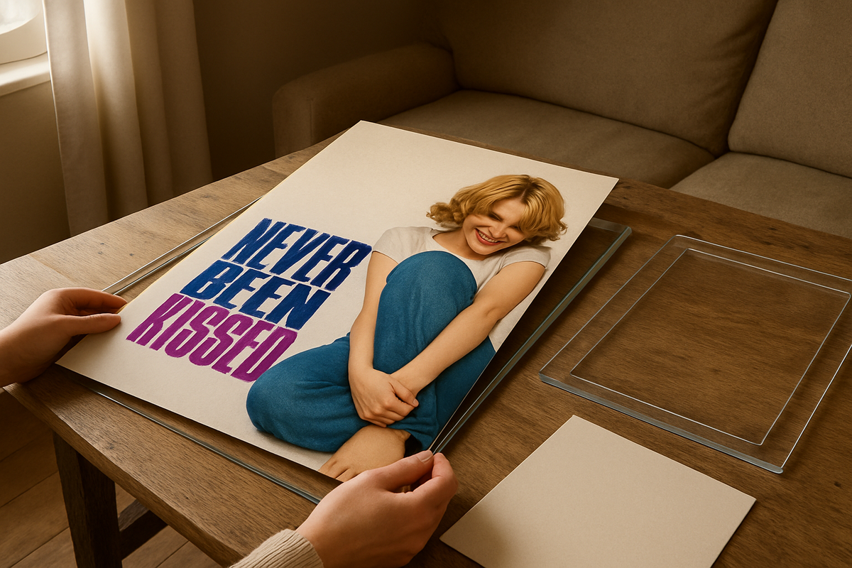 How to Frame and Preserve a Never Been Kissed Poster