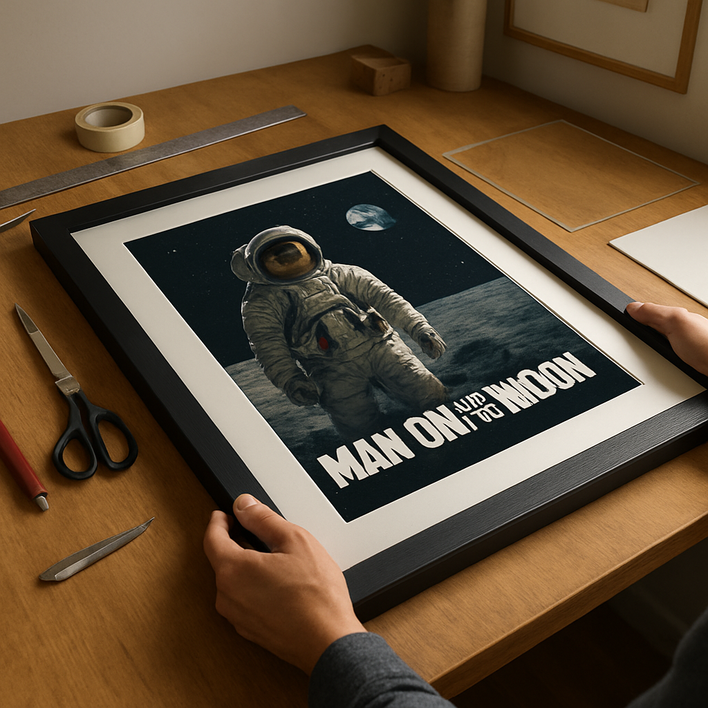 How to Frame Man on the Moon Poster