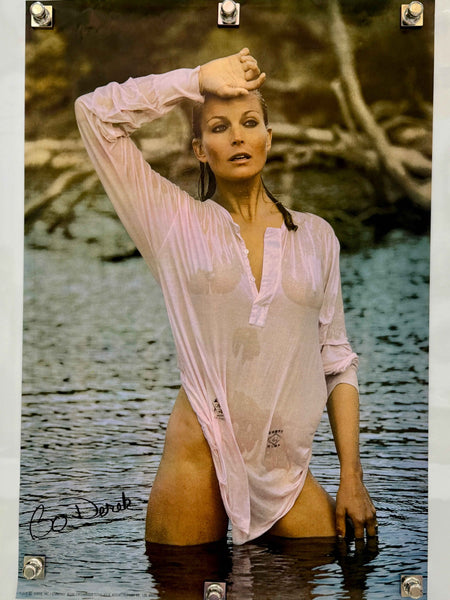 BO DEREK 1979 Original Rolled Pin-Up Poster Wet Shirt 20x28