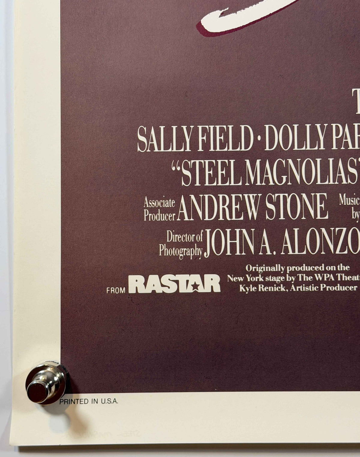 STEEL MAGNOLIAS 1989 Original Advance Movie Poster 27 x 41 SS Sally Field