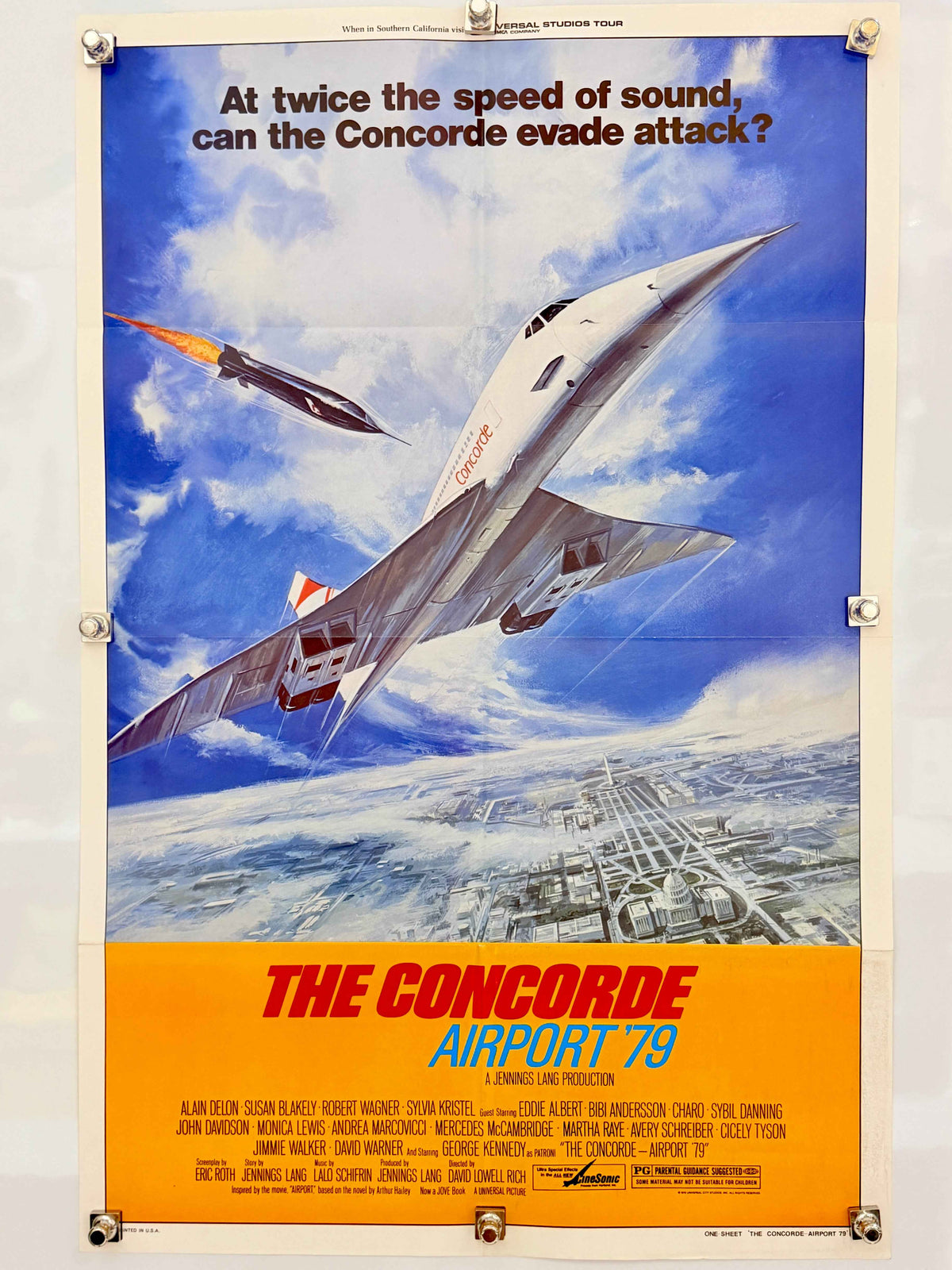 THE CONCORDE AIRPORT '79 1979 Original Movie Poster 27x41 SS Alain Delon