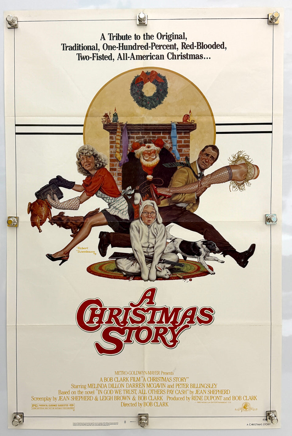 A Christmas Story 1983 Original Movie Poster 27x41 SS Rolled Peter Billingsley