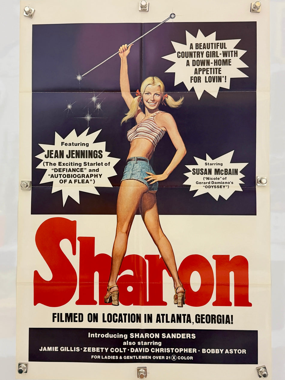 SHARON 1977 Original Adult Movie Poster 27x41 SS Sharon Sanders