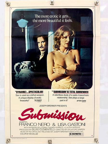 SUBMISSION 1976 Original Rolled Movie Poster 27x41 Franco Nero