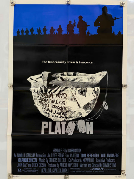 PLATOON 1986 Original Movie Poster 27x41 SS  Oliver Stone