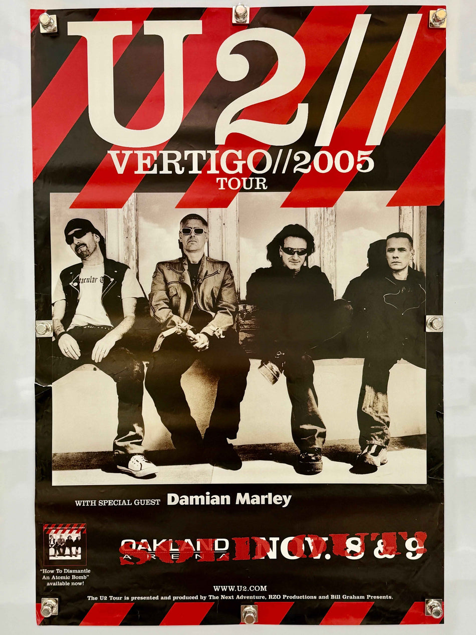 U2 VERTIGO TOUR 2005 Concert Poster 24x36 Rolled Damian Marley