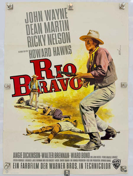 RIO BRAVO 1968 Original German Movie Poster A1 Rolled John Wayne