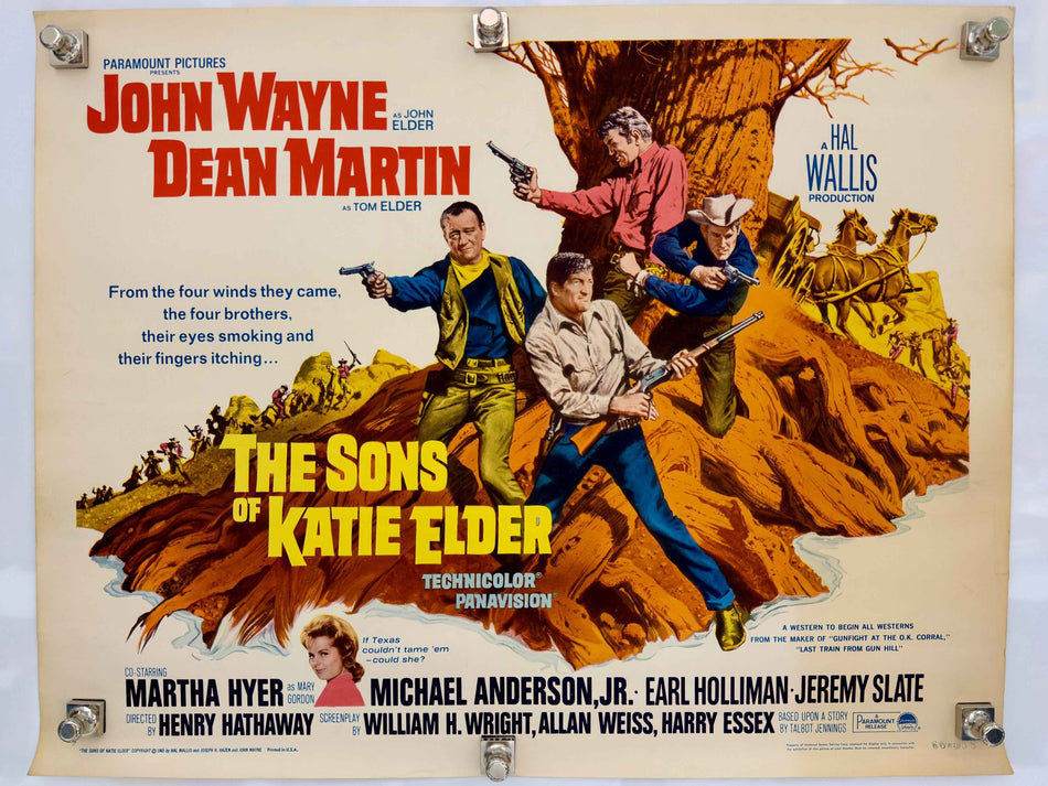THE SONS OF KATIE ELDER 1965 Original Movie Poster 28x22 Rolled John Wayne
