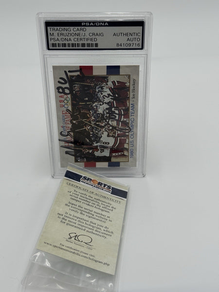 1991 Impel #69 Triple Auto 1980 USA Olympic Hockey Autographed Signed PSA