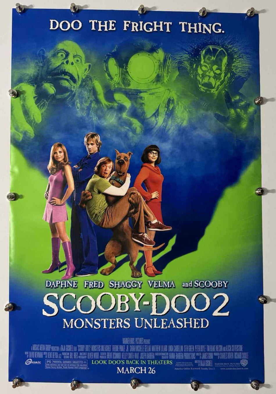 SCOOBY-DOO 2: MONSTERS UNLEASHED 2004 Original Movie Poster 27x40 DS Rolled Freddie Prinze Jr.