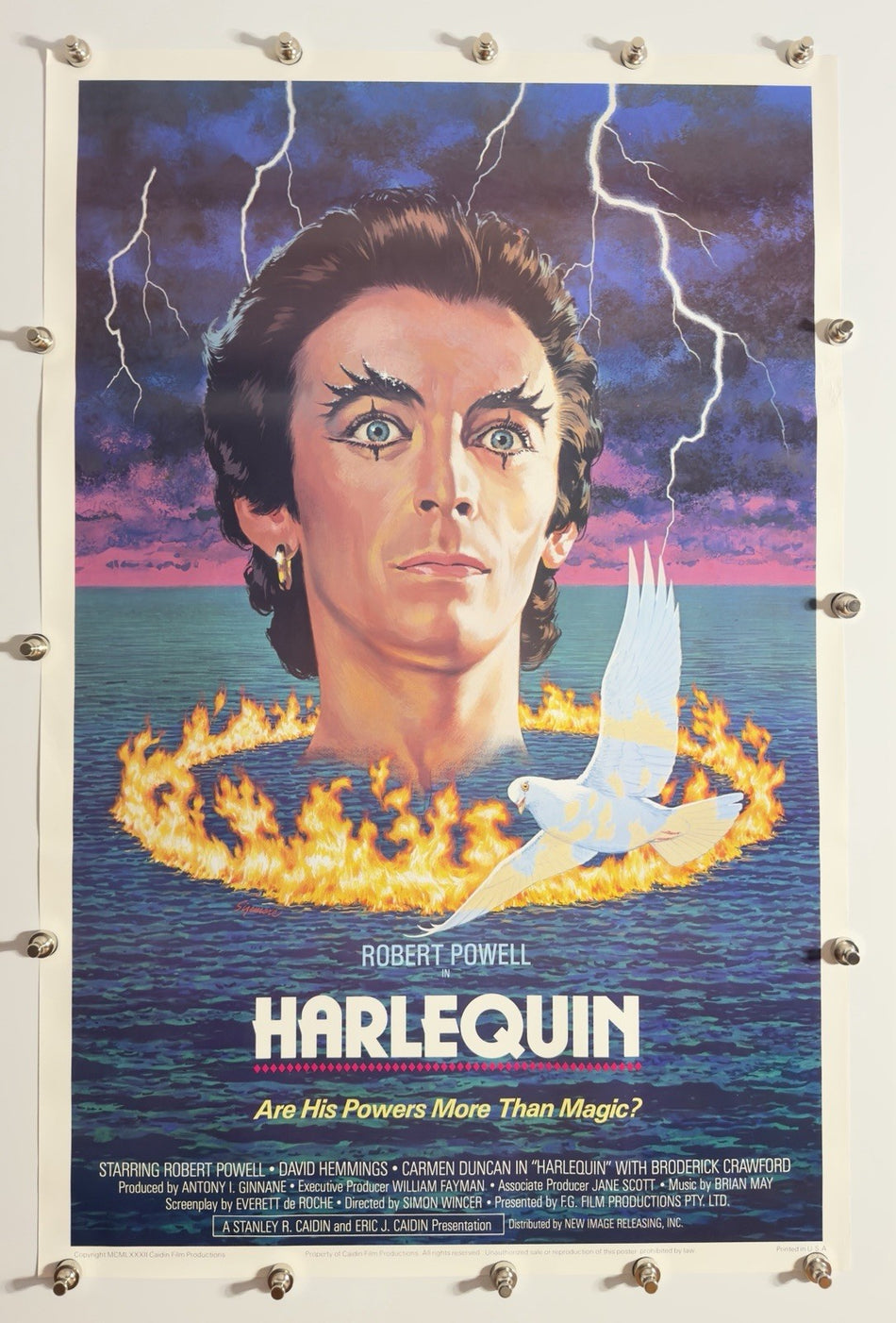 Harlequin 1980 Original Movie Poster 27x40 SS Rolled Robert Powell David Hemmings - Joe's Geek VLT