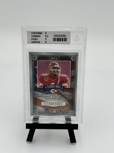 2000 Donruss Preferred QBC - National Treasures Warren Moon #NT-1 /1000