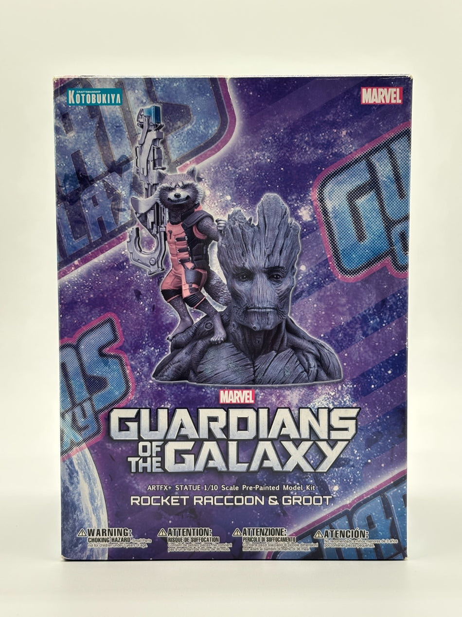 Rocket Raccoon & Groot ArtFX+ 1/10 Scale Statue Model Kit (2014) Kotobukiya New