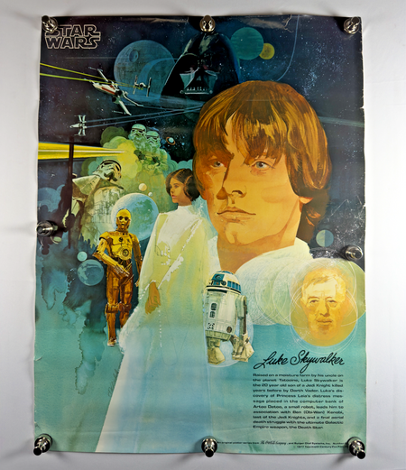 STAR WARS 1977 Original Vintage Poster 18x23 SS Rolled Mark Hamill Harrison Ford - Joe's Geek VLT
