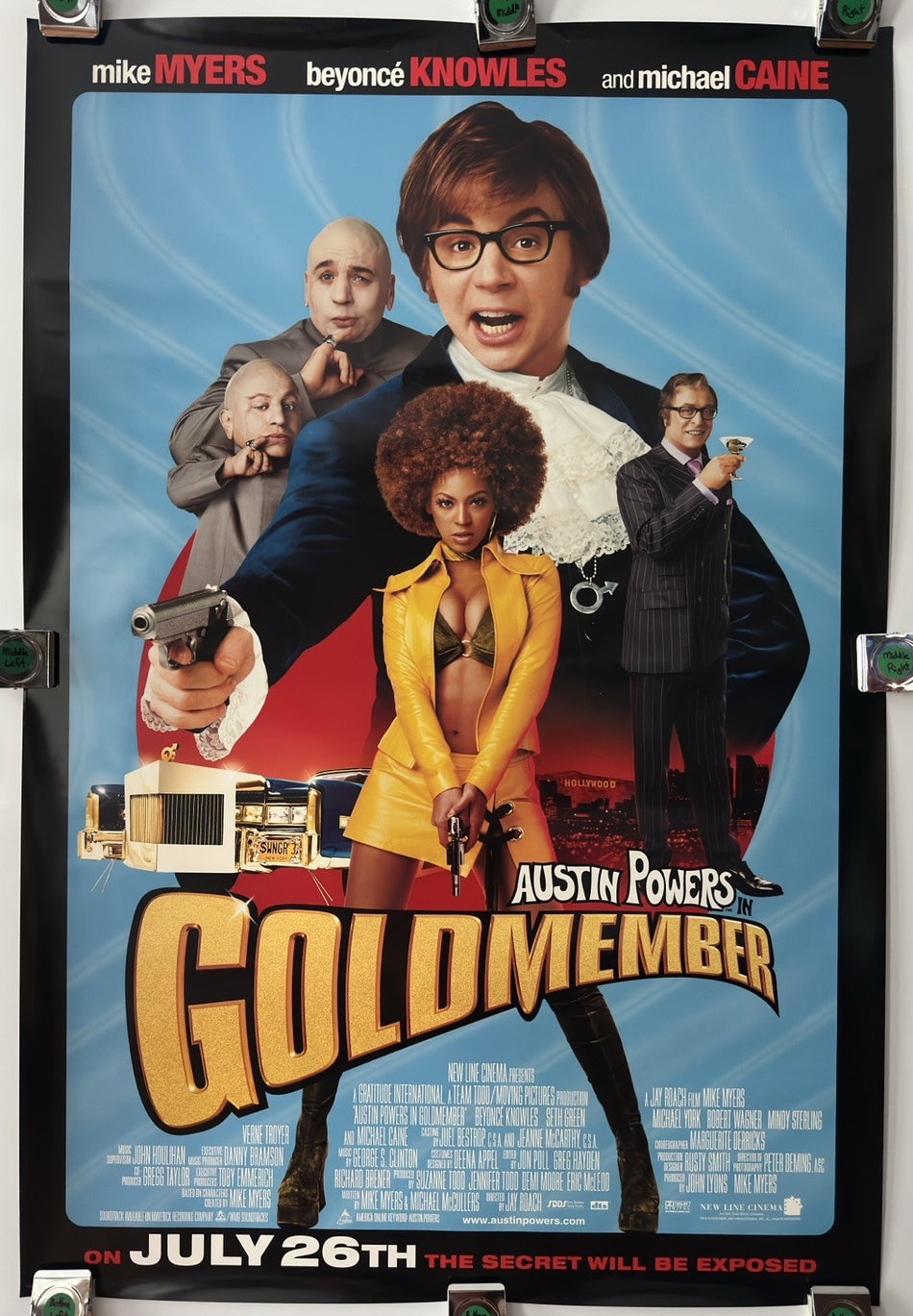 AUSTIN POWERS IN GOLDMEMBER 2002 Original Movie Poster 27x40 SS Rolled Mike Myers