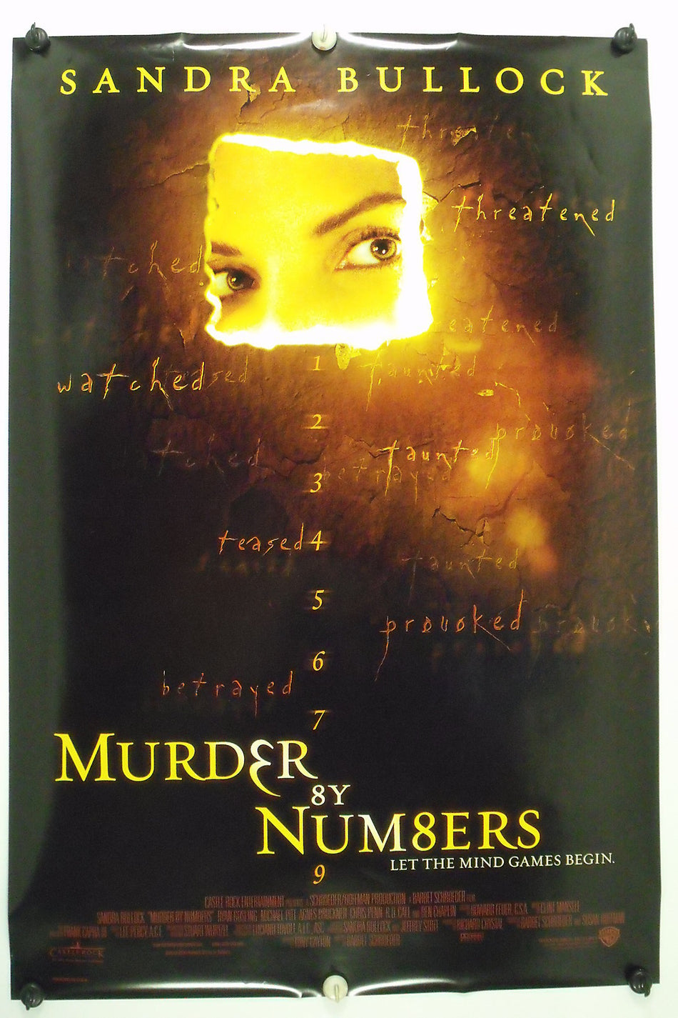 MURDER BY NUMBERS 2002 Original Movie Poster 27x40 DS Rolled Sandra Bullock - Joe's Geek VLT