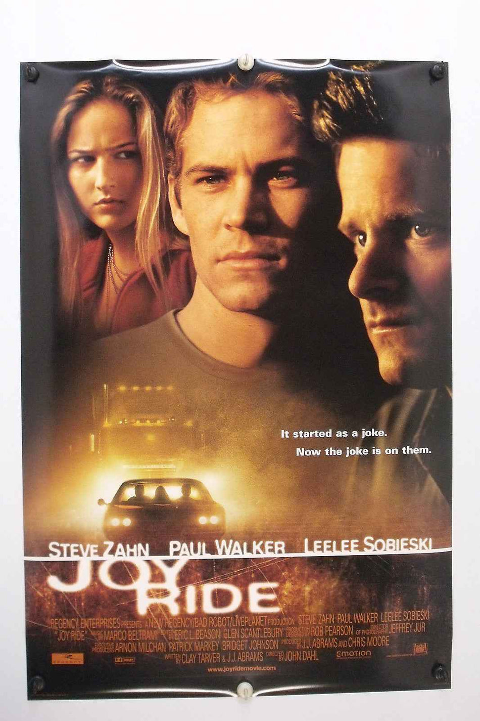 JOY RIDE 2001 Original Movie Poster 27x40 DS Rolled Int'l Style A Paul Walker