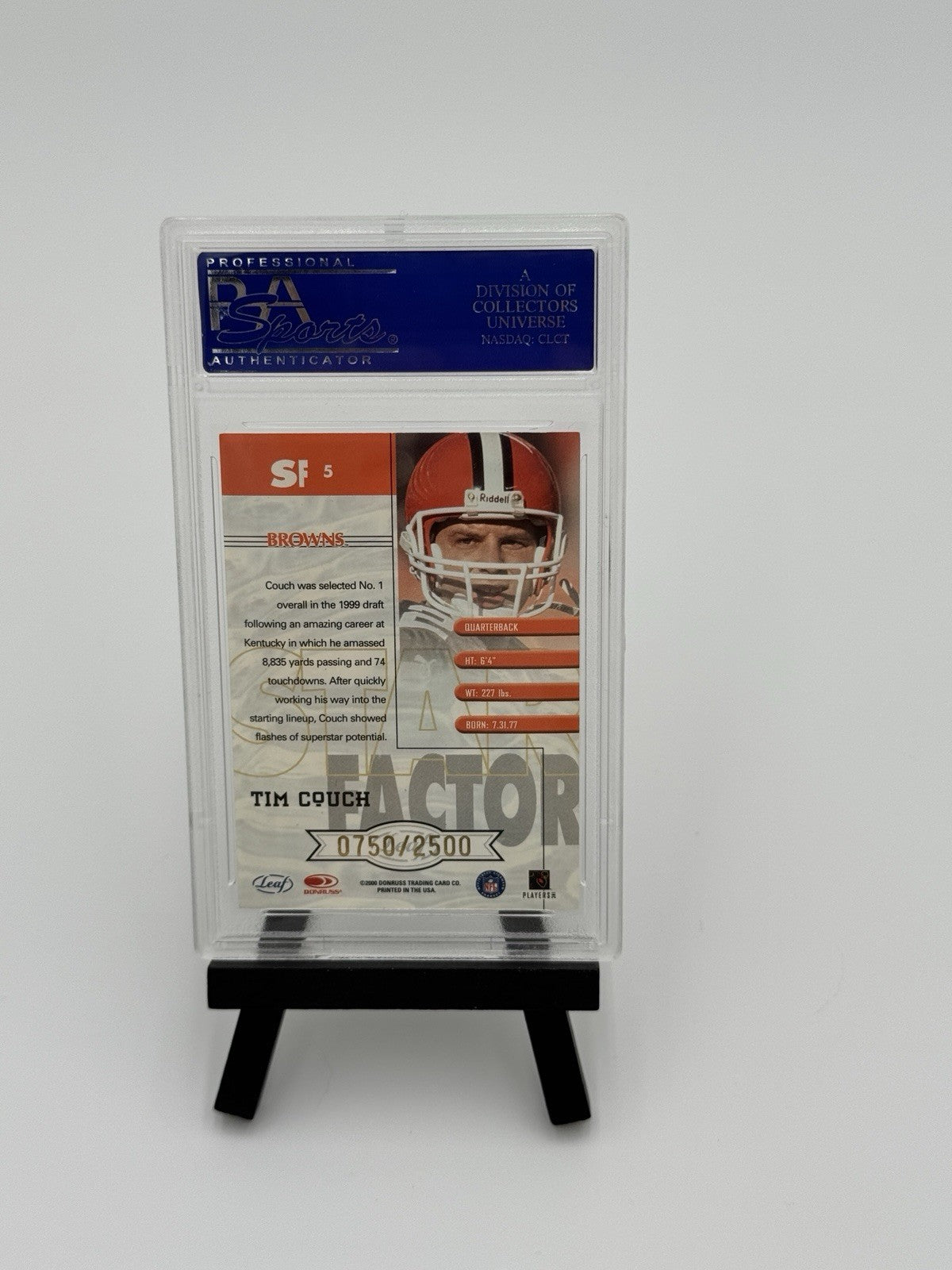 2000 Quantum Leaf - Star Factor Tim Couch #SF 5 /2500