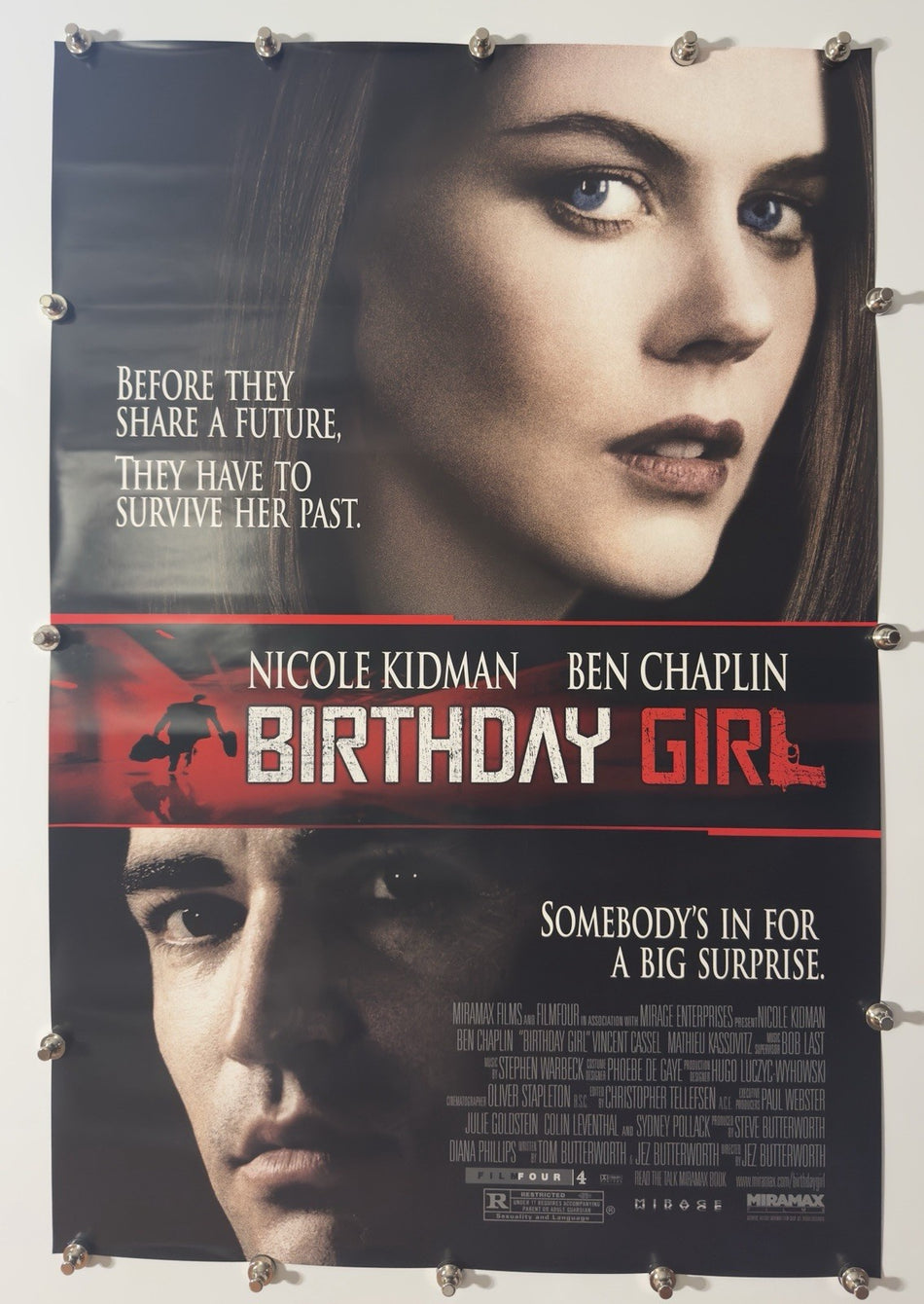 BIRTHDAY GIRL 2001 Original Movie Poster 27x40 DS Rolled Nicole Kidman