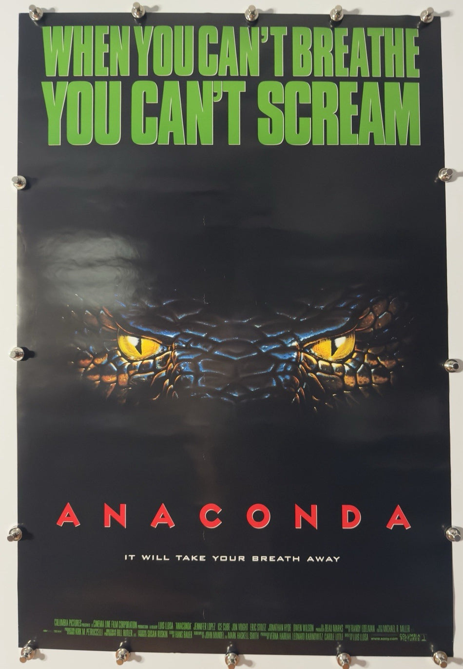 ANACONDA 1997 Original Movie Poster 27x40 DS Rolled Jennifer Lopez