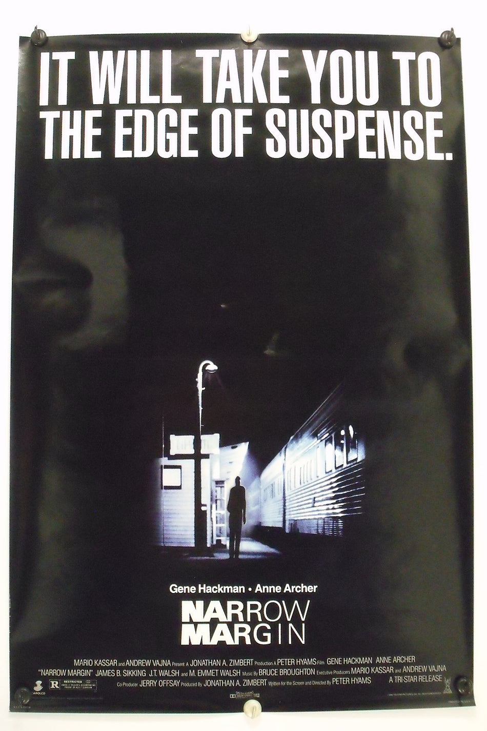 NARROW MARGIN 1990 Original Movie Poster 27x40 DS Rolled Gene Hackman - Joe's Geek VLT