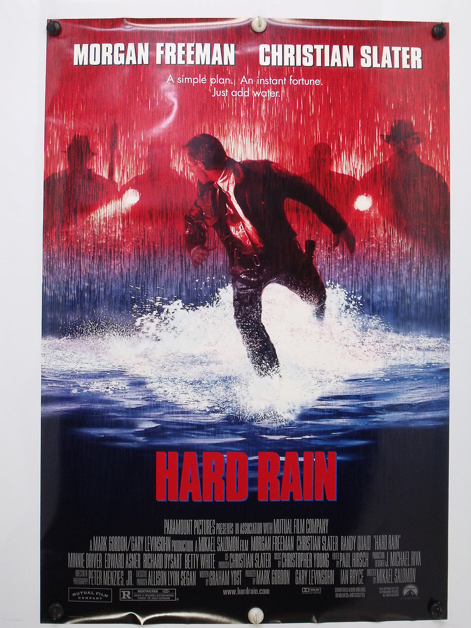 HARD RAIN 1998 Original Movie Poster 27x40 DS Rolled Style B Morgan Freeman - Joe's Geek VLT