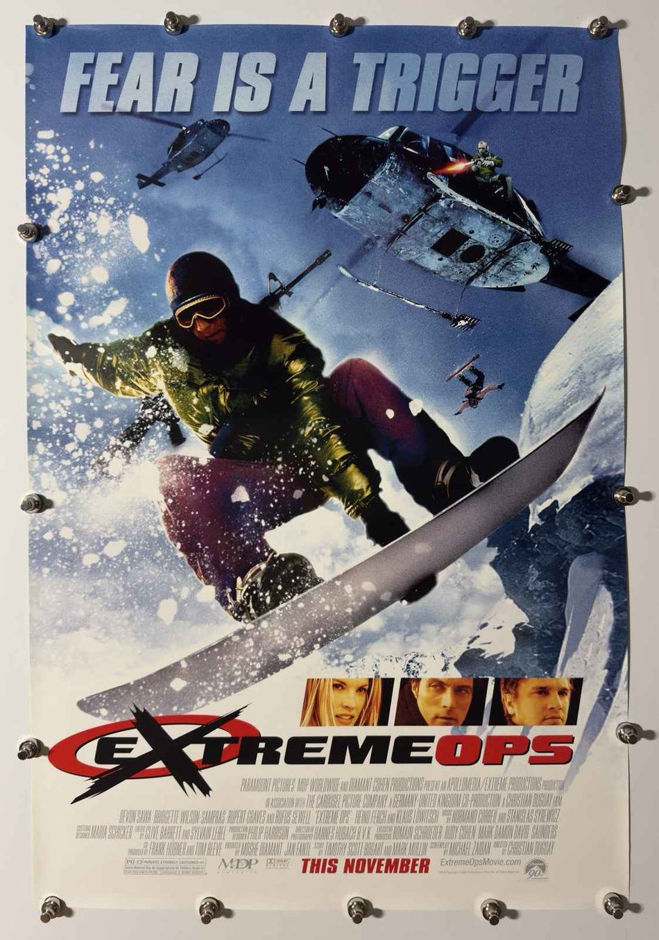 EXTREME OPS 2002 Original Movie Poster 27x40 DS Rolled Devon Sawa - Joe's Geek VLT