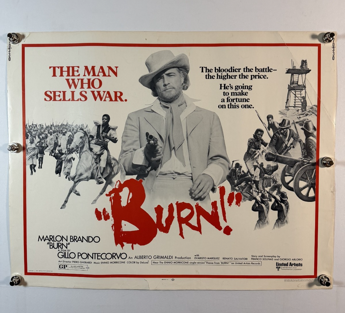 Burn! (1969) - Original Movie Poster - 28 x 22 - Rolled SS
