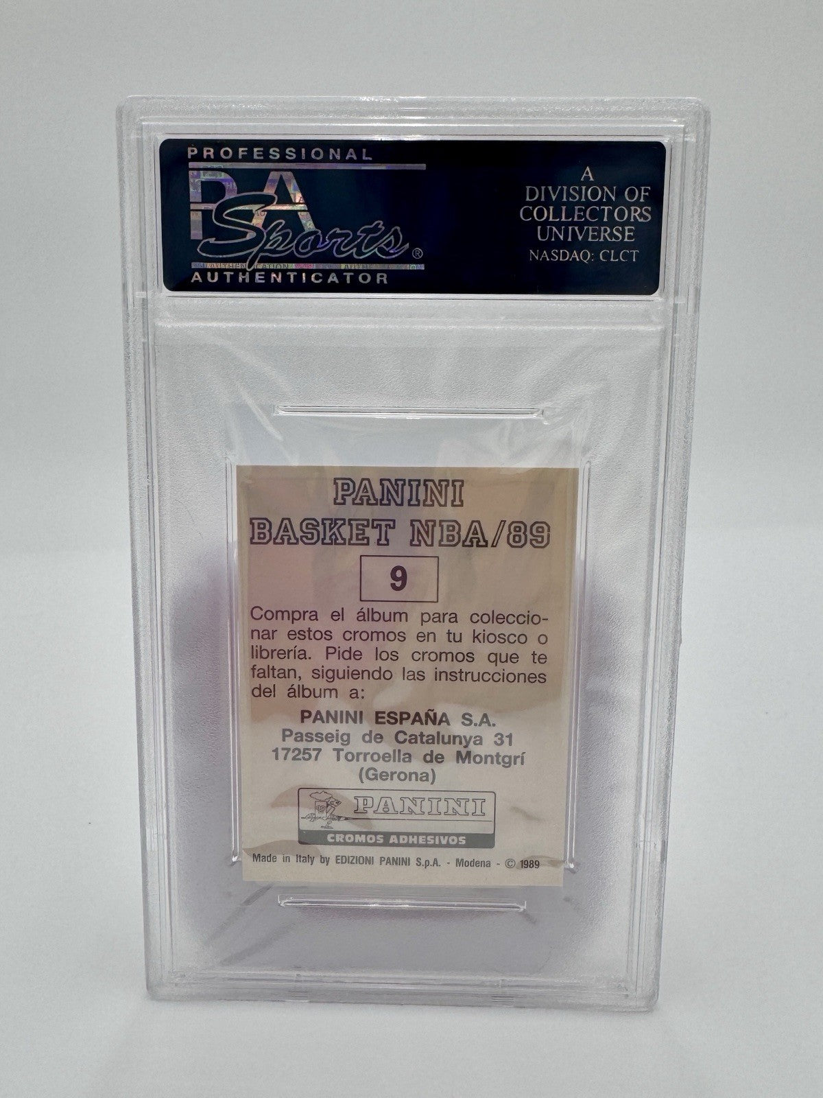 1988-89 Panini Stickers Spanish Kevin McHale #9 Rare Graded Mint