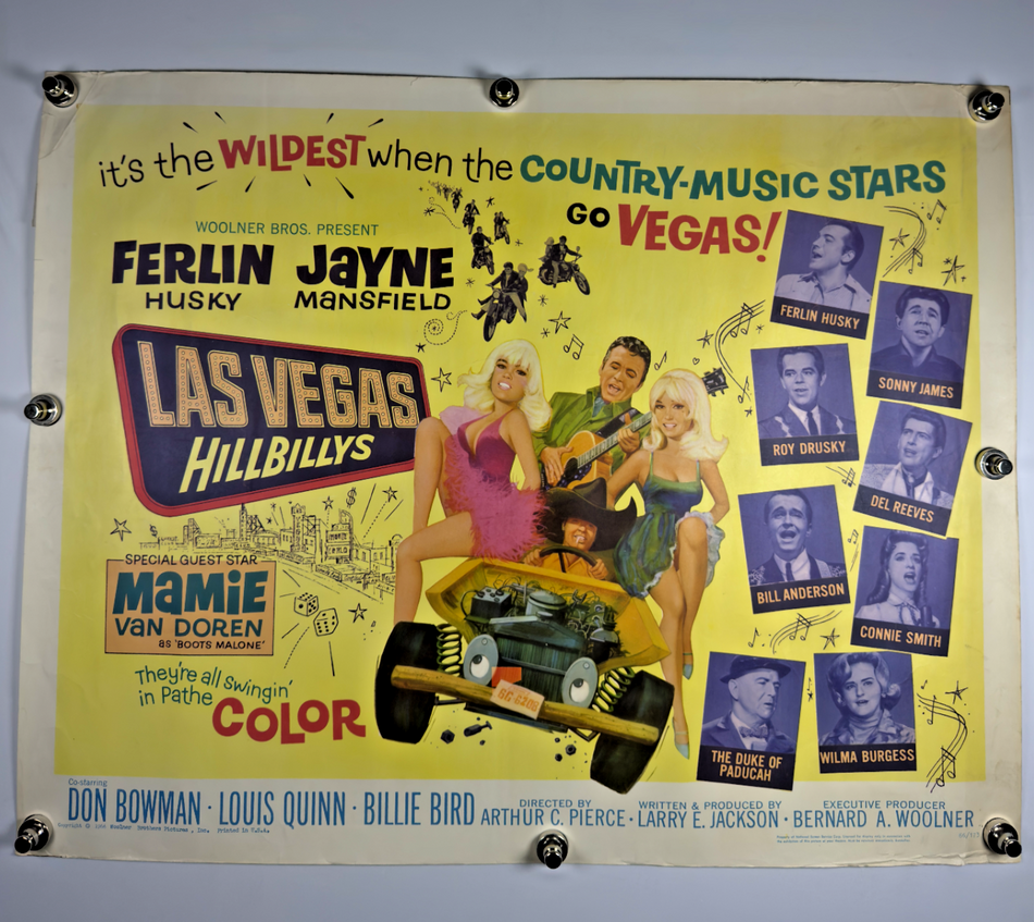 LAS VEGAS HILLBILLYS 1966 Original Movie Poster 27x22 SS Rolled Jayne Mansfield Mamie Van Doren - Joe's Geek VLT