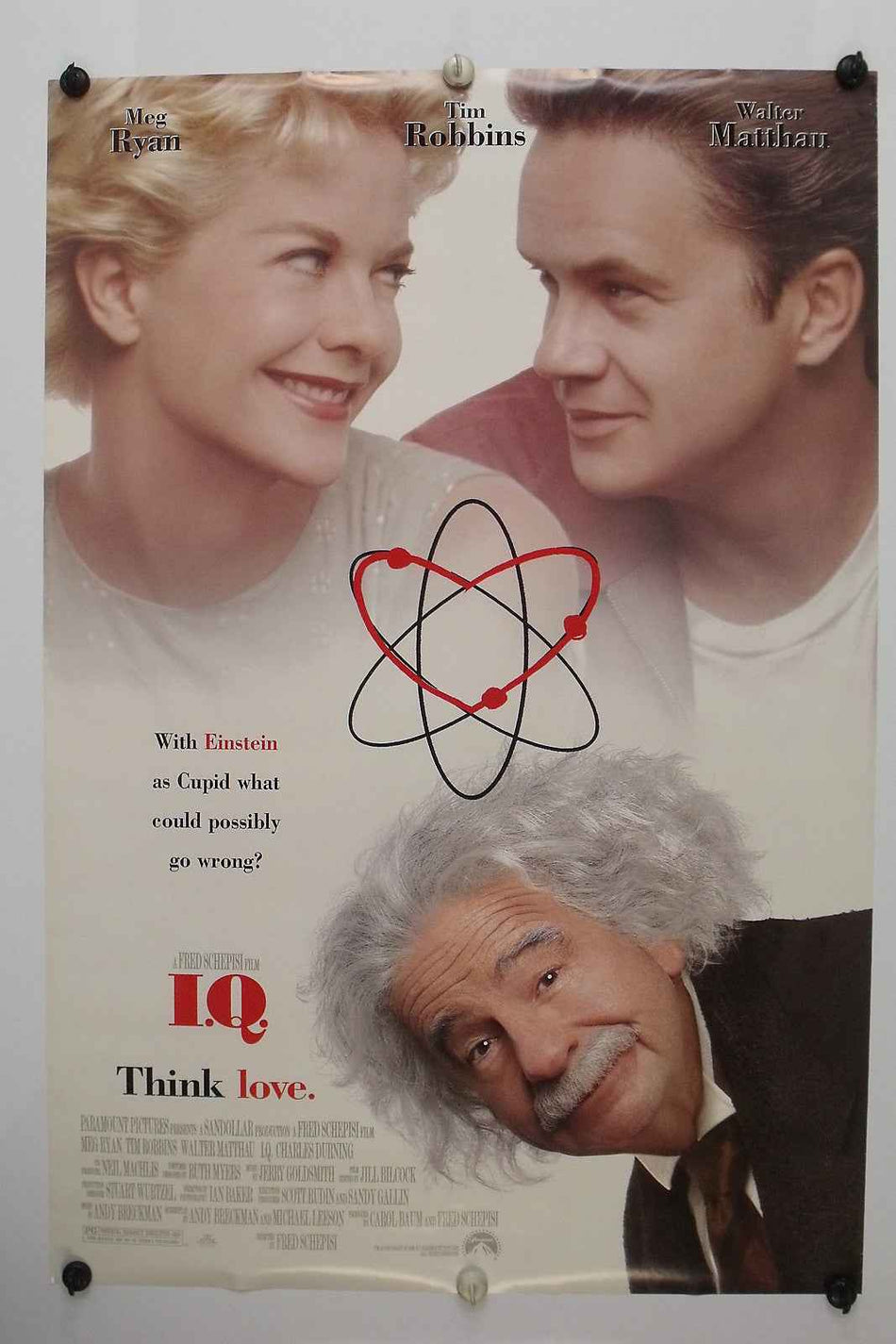 I.Q. 1994 Original Movie Poster 27x40 DS Rolled Meg Ryan Style B - Joe's Geek VLT