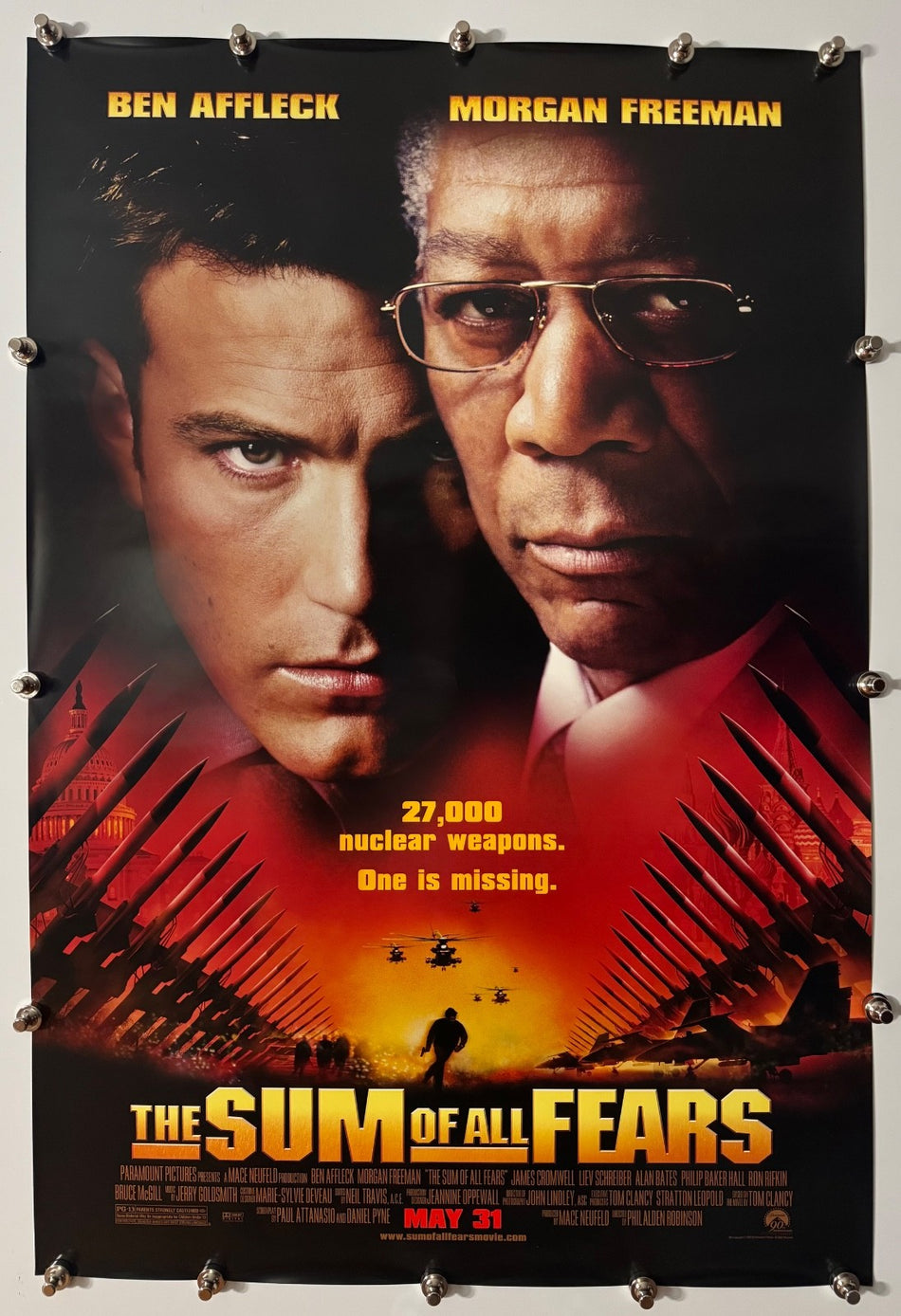 THE SUM OF ALL FEARS 2002 Original Movie Poster 27x40 DS Rolled Ben Affleck