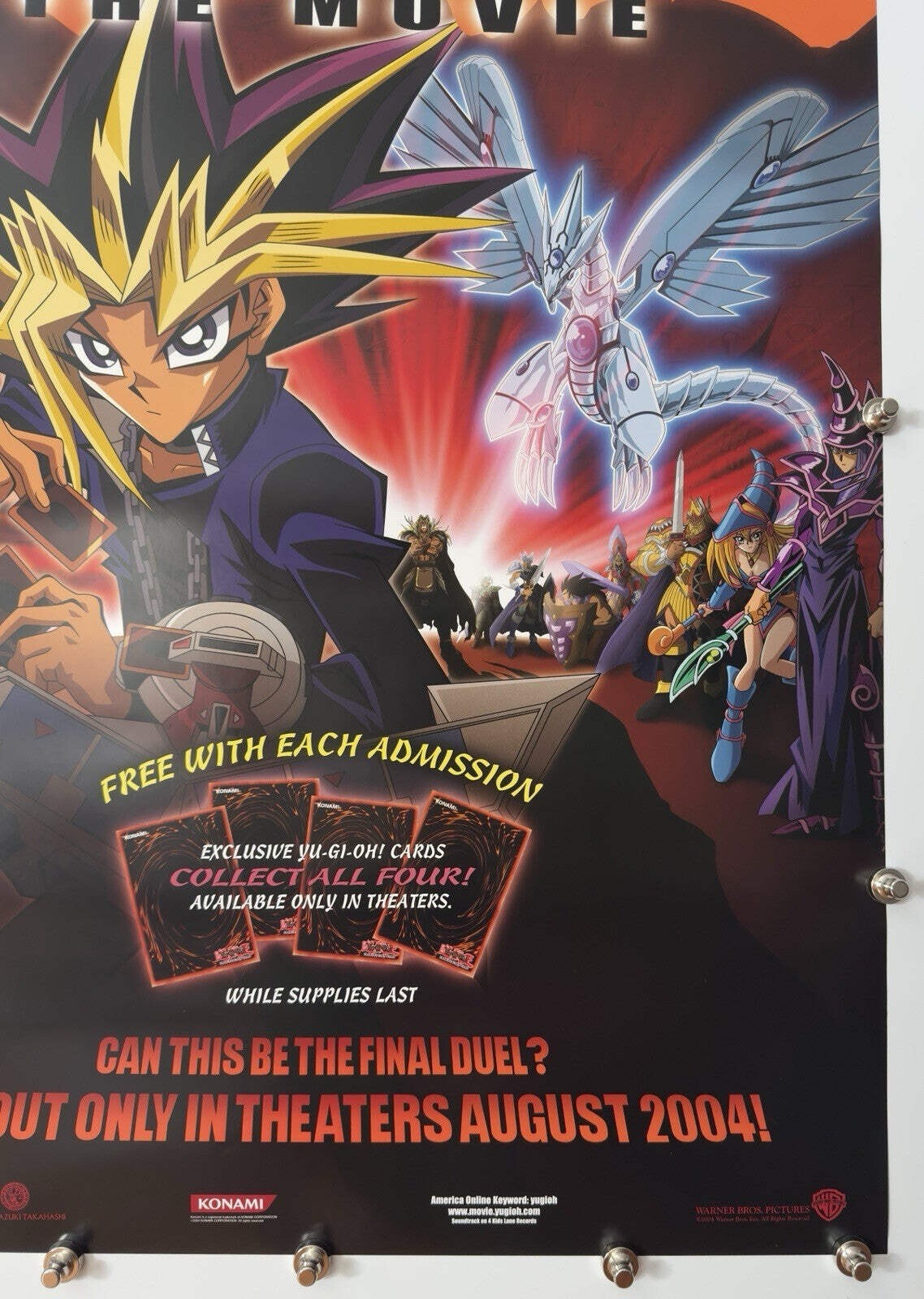 Yu-Gi-Oh! The Movie - Original Movie Poster - 2004 - Rolled DS