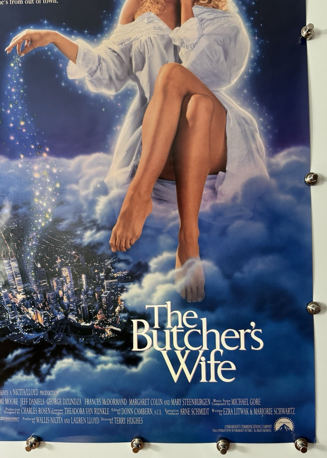 THE BUTCHER'S WIFE 1991 Original Movie Poster 27x40 DS Rolled Demi Moore - Joe's Geek VLT