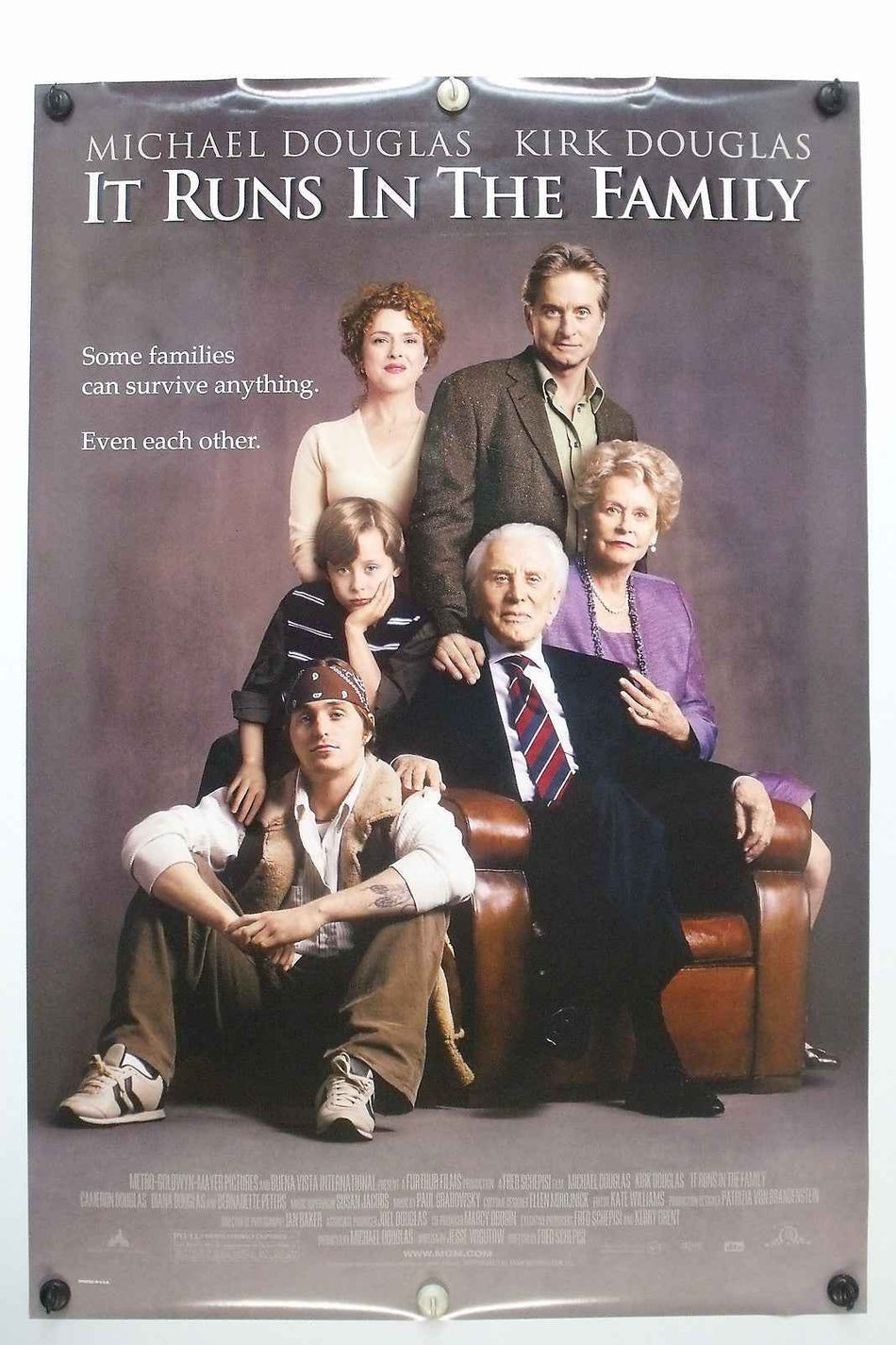 IT RUNS IN THE FAMILY 2003 Original Movie Poster 27x40 DS Rolled Douglas