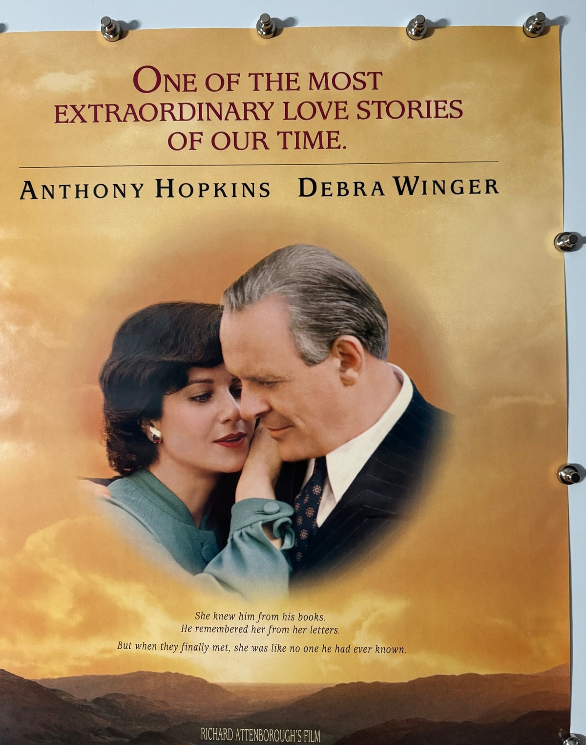 SHADOWLANDS 1993 Original Movie Poster 27x40 SS Rolled Anthony Hopkins - Joe's Geek VLT