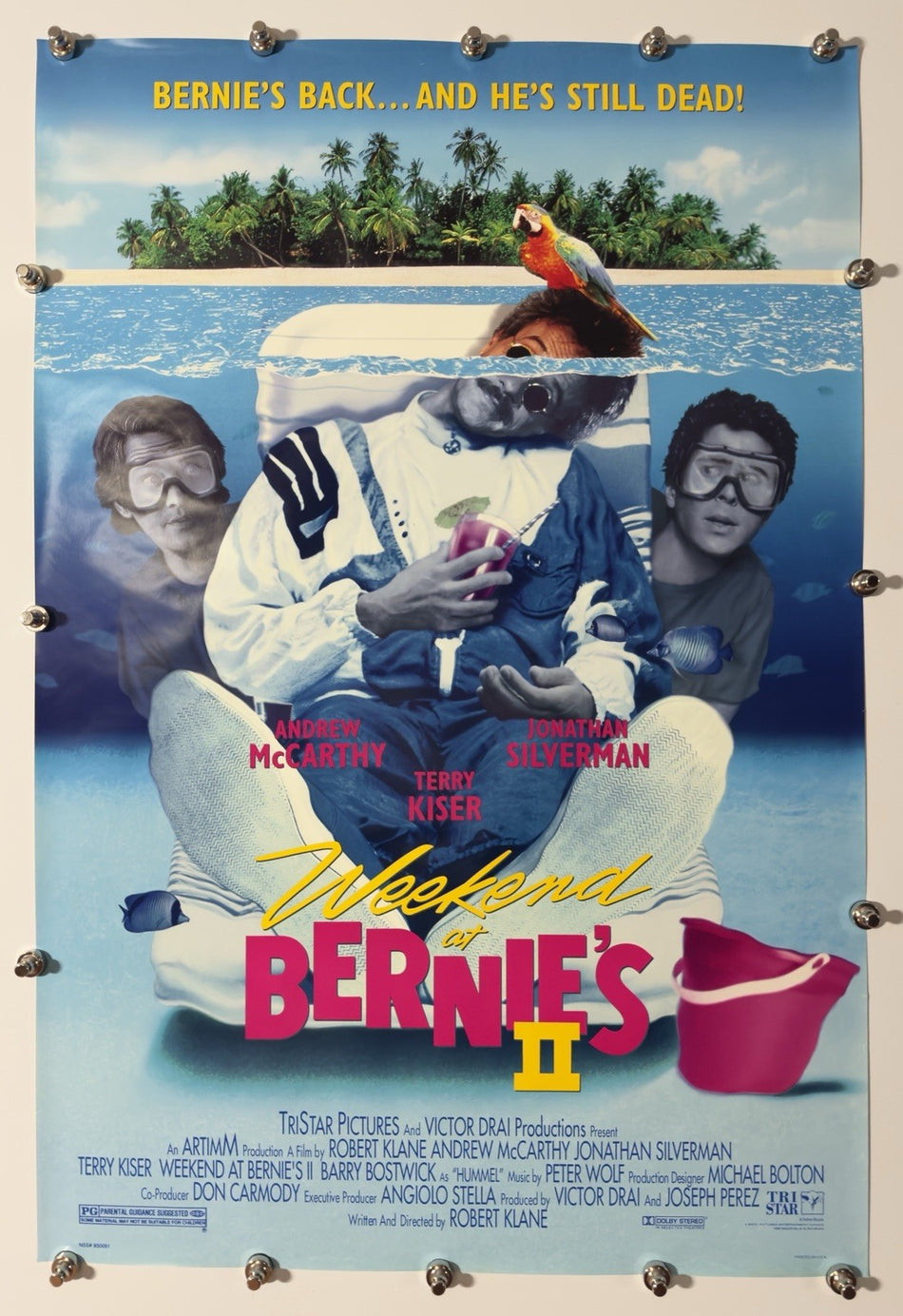 WEEKEND AT BERNIE'S II 1993 Original Movie Poster 27x40 SS Rolled Andrew McCarthy