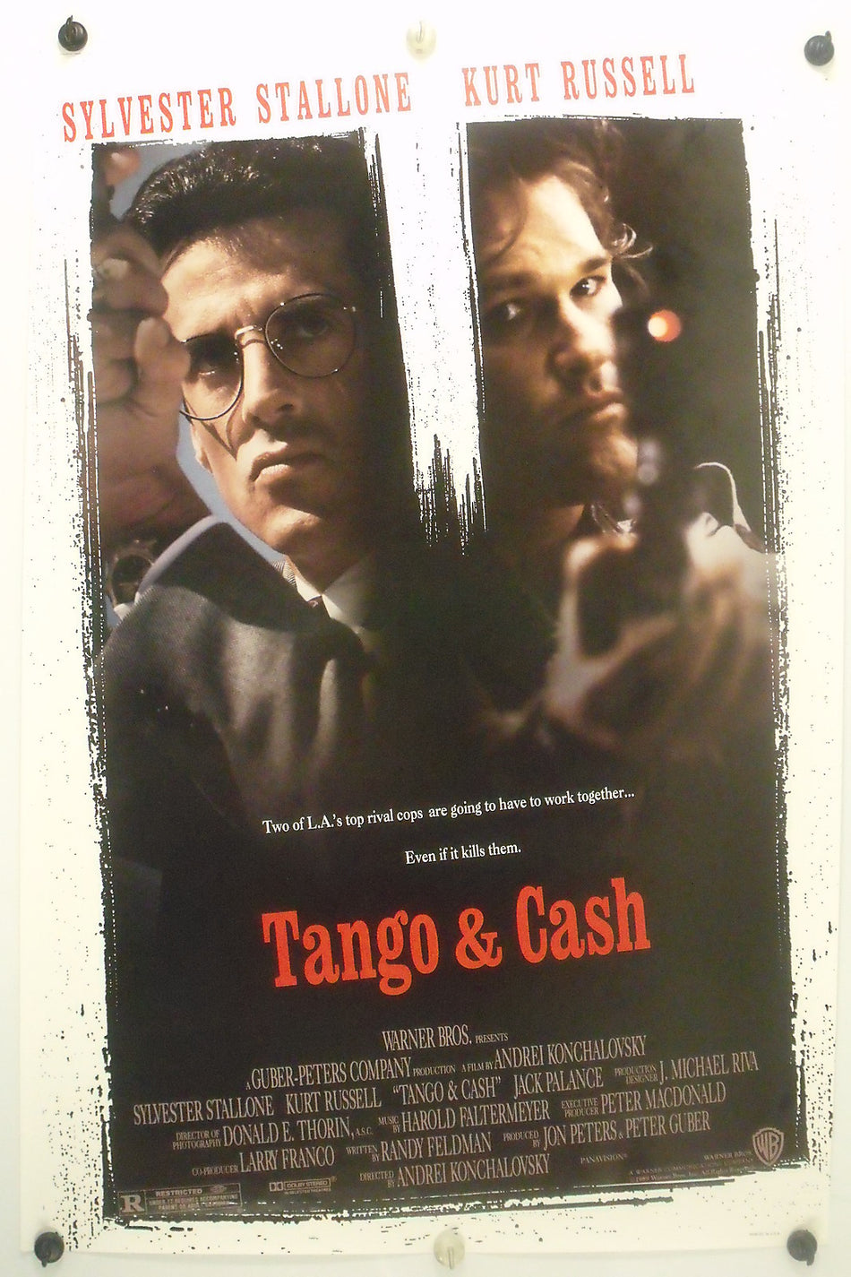 TANGO & CASH 1989 Original Movie Poster 27x40 SS Rolled Sylvester Stallone - Joe's Geek VLT