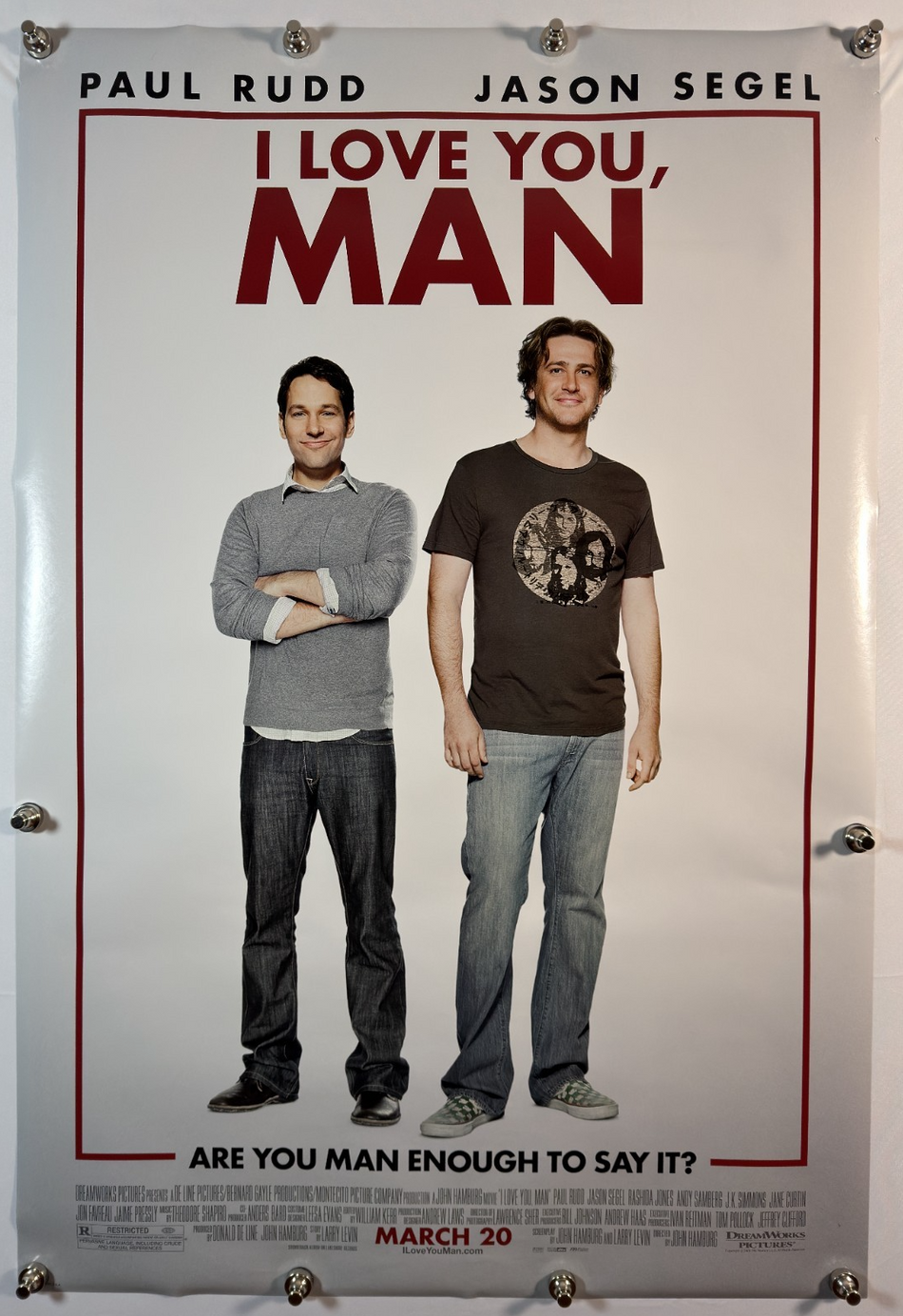 I Love You, Man 2009 Original Movie Poster 27x40 DS Rolled Paul Rudd Jason Segel - Joe's Geek VLT