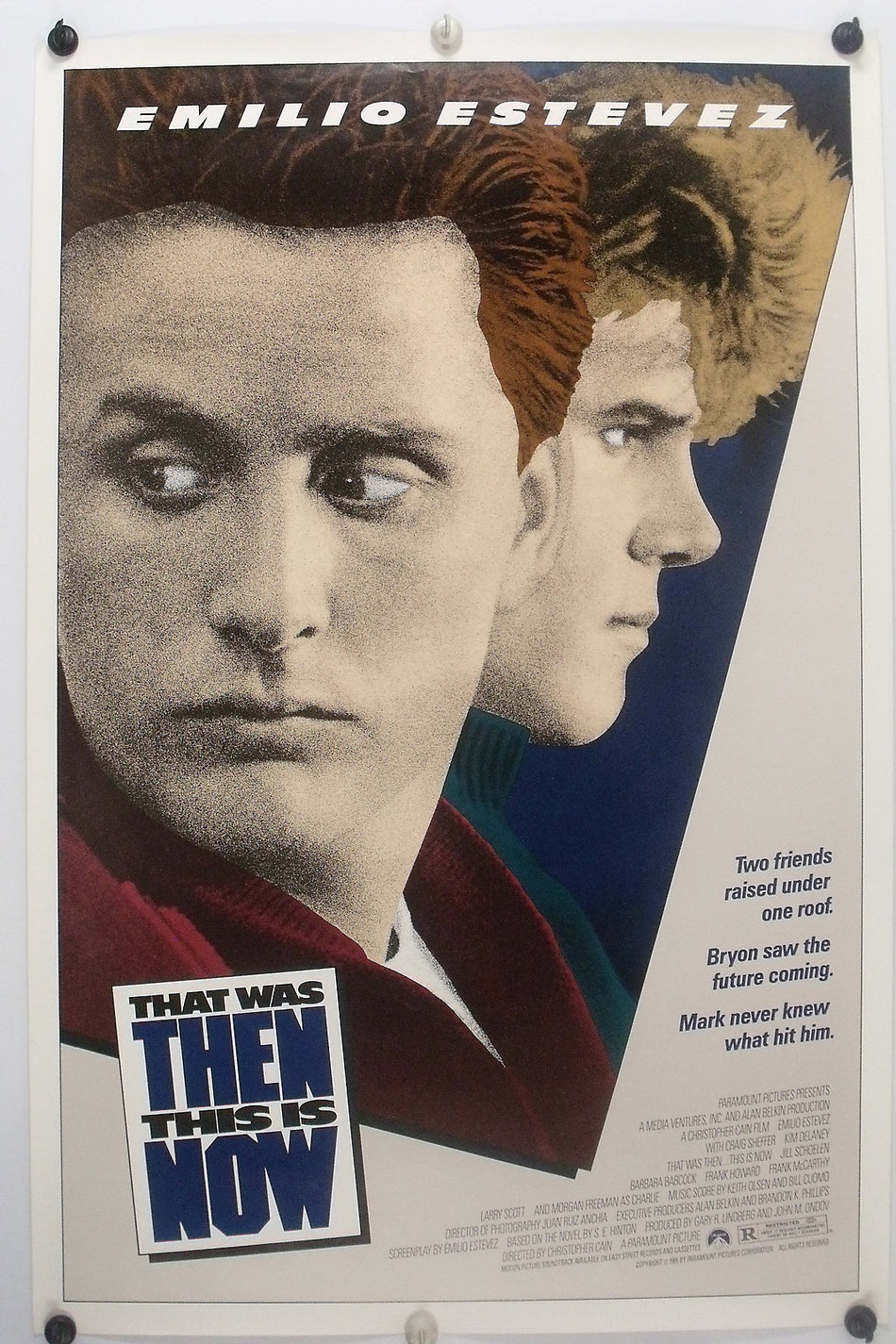 THAT WAS THEN... THIS IS NOW 1985 Original Movie Poster 27x41 SS Rolled Emilio Estevez - Joe's Geek VLT