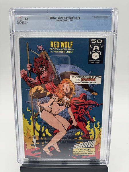 Marvel Comics Presents #72 CGC 8.5 White Pages (1991) Origin of Wolverine Weapon
