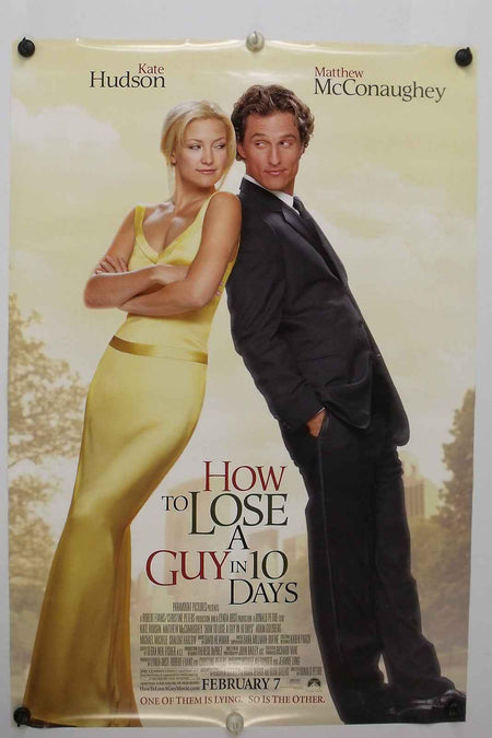 HOW TO LOSE A GUY IN 10 DAYS 2003 Original Movie Poster 27x40 DS Rolled Matthew McConaughey - Joe's Geek VLT