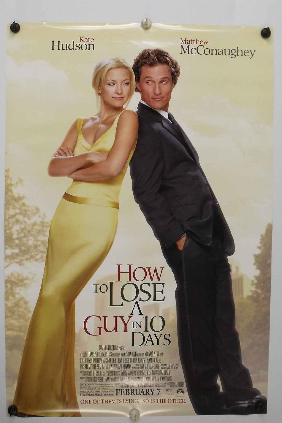 HOW TO LOSE A GUY IN 10 DAYS 2003 Original Movie Poster 27x40 DS Rolled Matthew McConaughey - Joe's Geek VLT