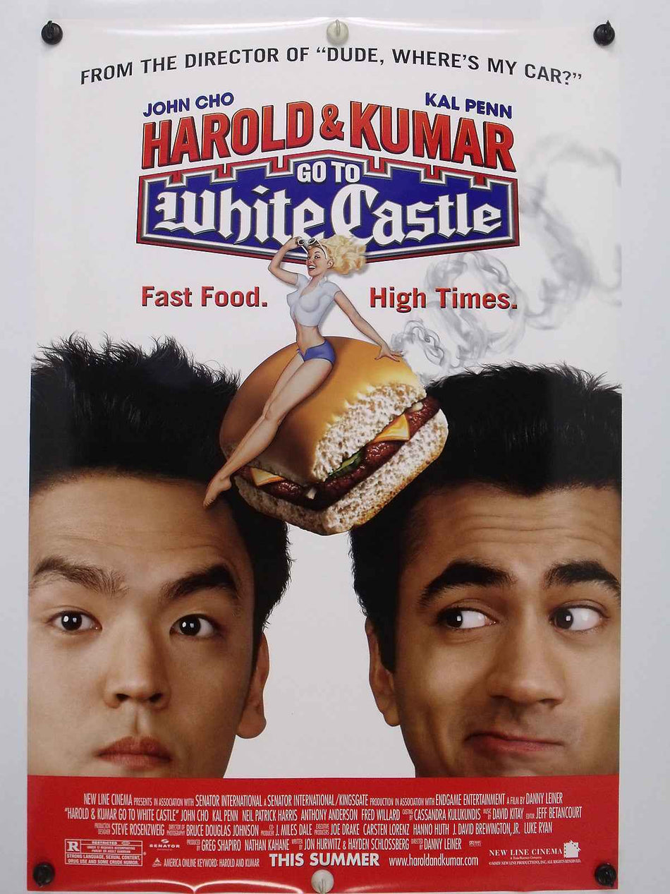 HAROLD & KUMAR GO TO WHITE CASTLE 2004 Original Movie Poster 27x40 DS Rolled Style B John Cho - Joe's Geek VLT