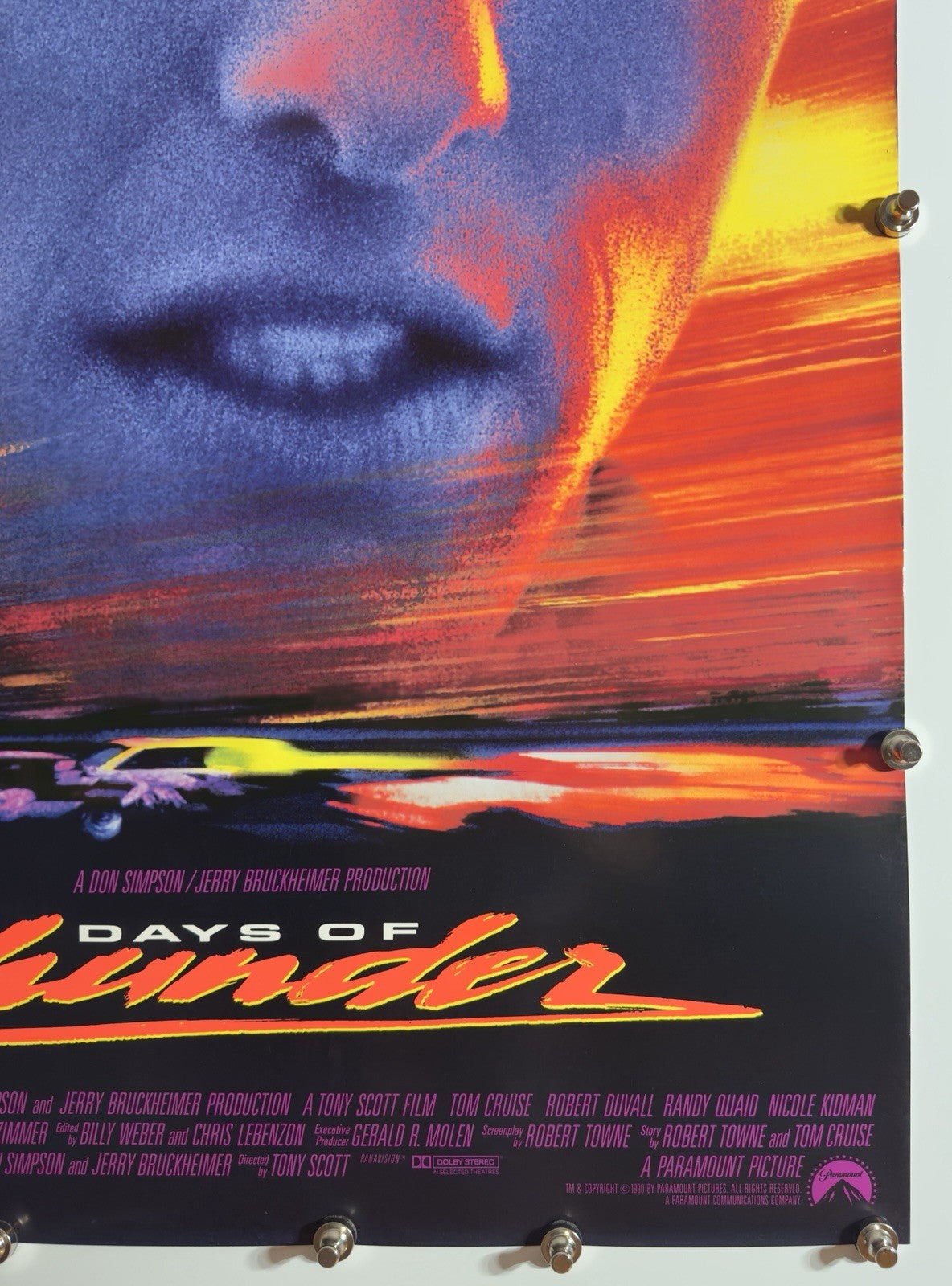 Days of Thunder - Original Movie Poster - 1990 - Rolled SS
