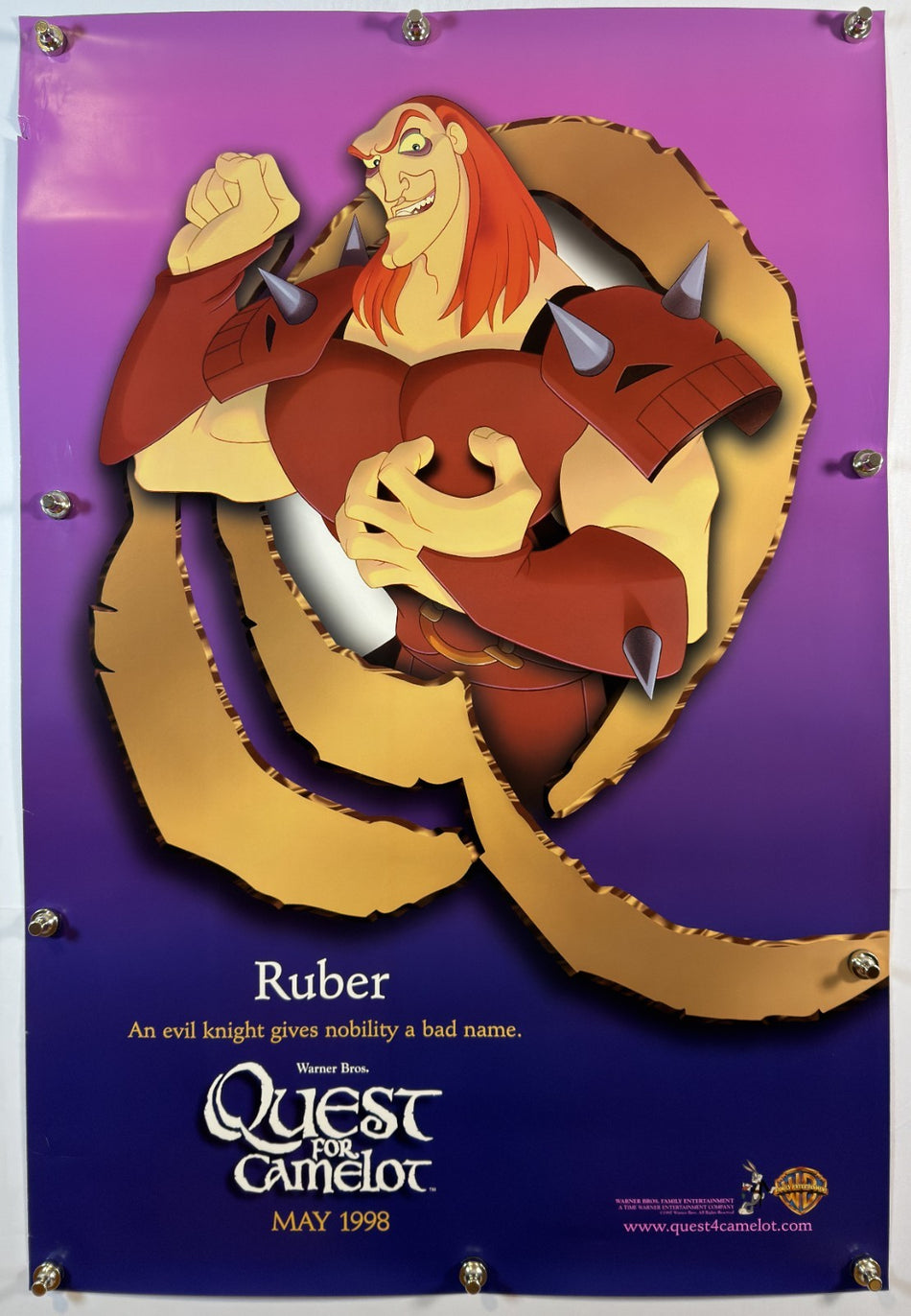 Quest for Camelot 1998 Original Movie Poster 27x40 DS Rolled Warner Bros - Joe's Geek VLT