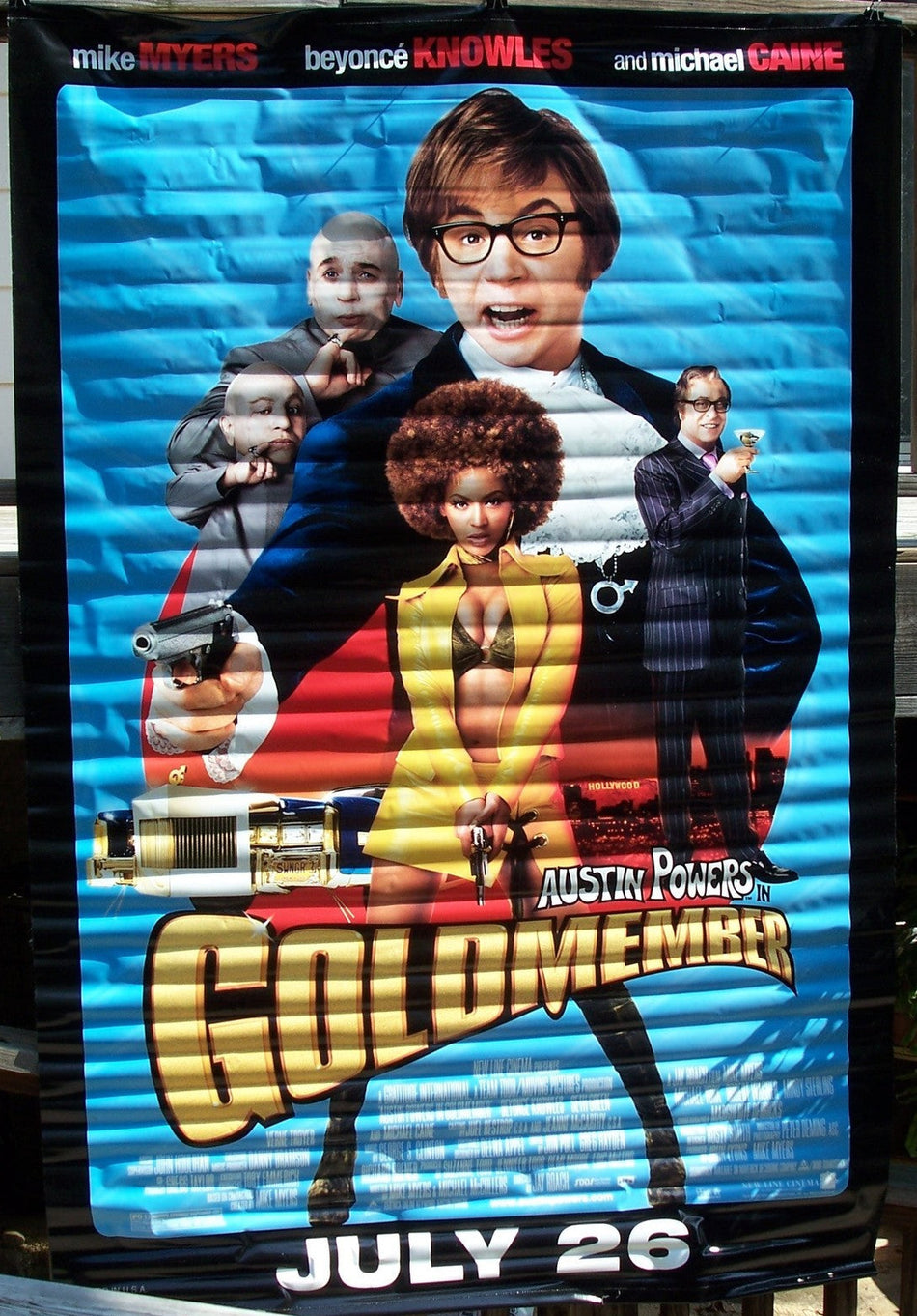 AUSTIN POWERS IN GOLDMEMBER 2002 Original Movie Banner 5x8 Mike Myers