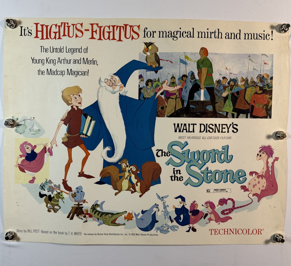 The Sword in the Stone (1963) - Original Movie Poster - 28 x 22 - Rolled SS