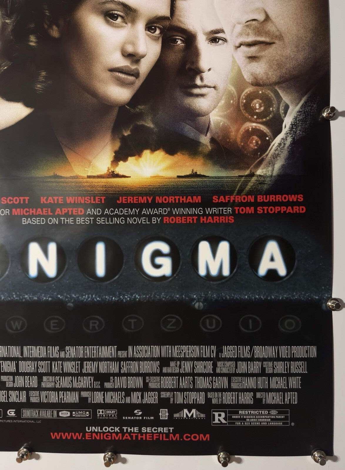 Enigma - Original Movie Poster - 2001 - Rolled DS